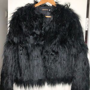 Black Faux Fur Jacket